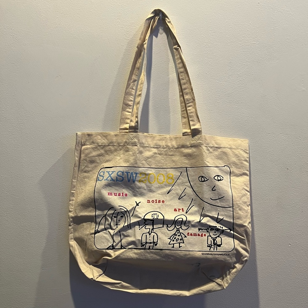 SXSW 2008 - official tote bag with art by Thurston Moore (Sonic Youth)